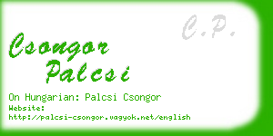 csongor palcsi business card